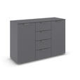 SIDEBOARD  in 120/81/42 cm  - Chromfarben/Dunkelgrau, Design, Holzwerkstoff/Metall (120/81/42cm) - Xora