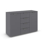SIDEBOARD  in 120/81/42 cm  - Chromfarben/Dunkelgrau, Design, Holzwerkstoff/Metall (120/81/42cm) - Xora