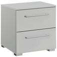 NACHTSCHRANK 40/49/42 cm  - Silberfarben/Hellgrau, Design, Holzwerkstoff/Kunststoff (40/49/42cm) - Novel