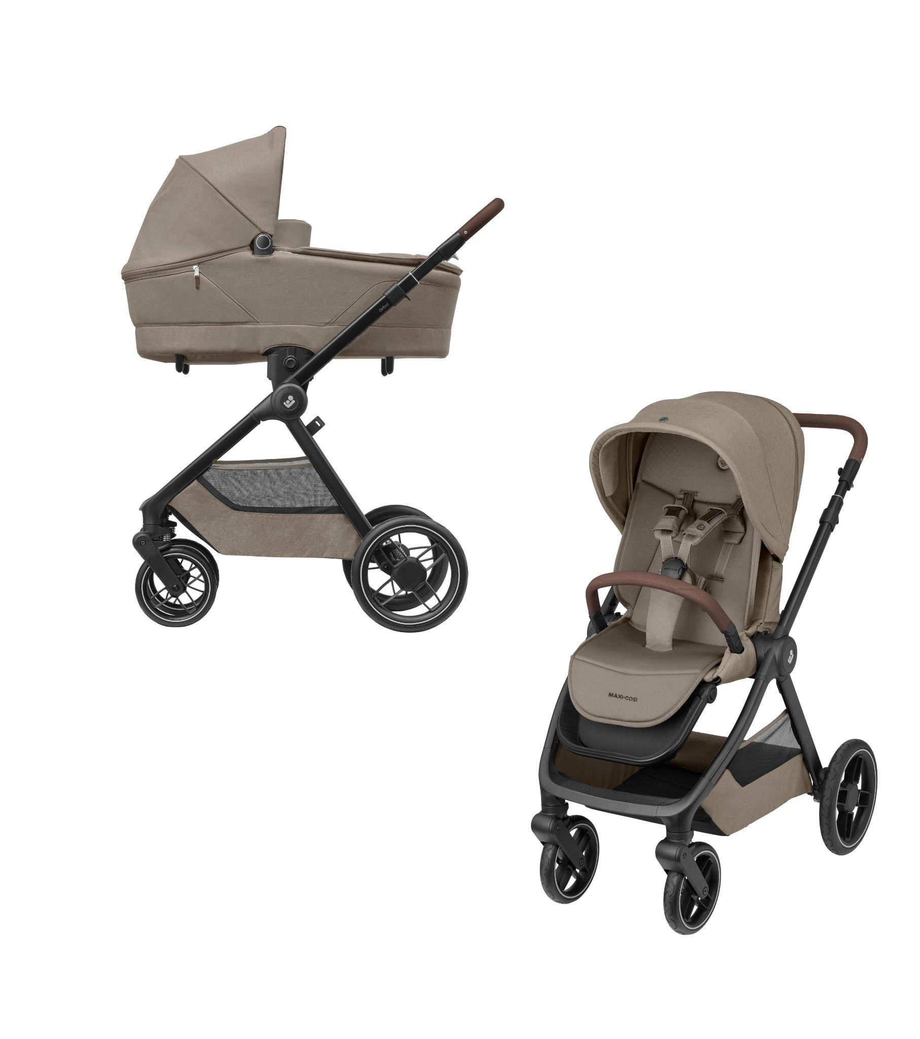 KOMBIKINDERWAGEN  Oxford+  Twillic Truffle  - Graubraun, Basics, Textil (58/110/95.5cm) - Maxi-Cosi