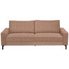 3-SITZER-SOFA in Flachgewebe Aprikose  - Aprikose/Schwarz, Design, Textil/Metall (218/86/97cm) - Hom`in