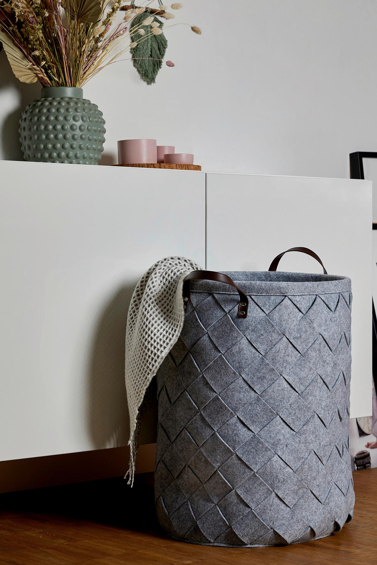 WÄSCHESACK - Grau, Basics, Kunststoff (40/60cm) - Wenko