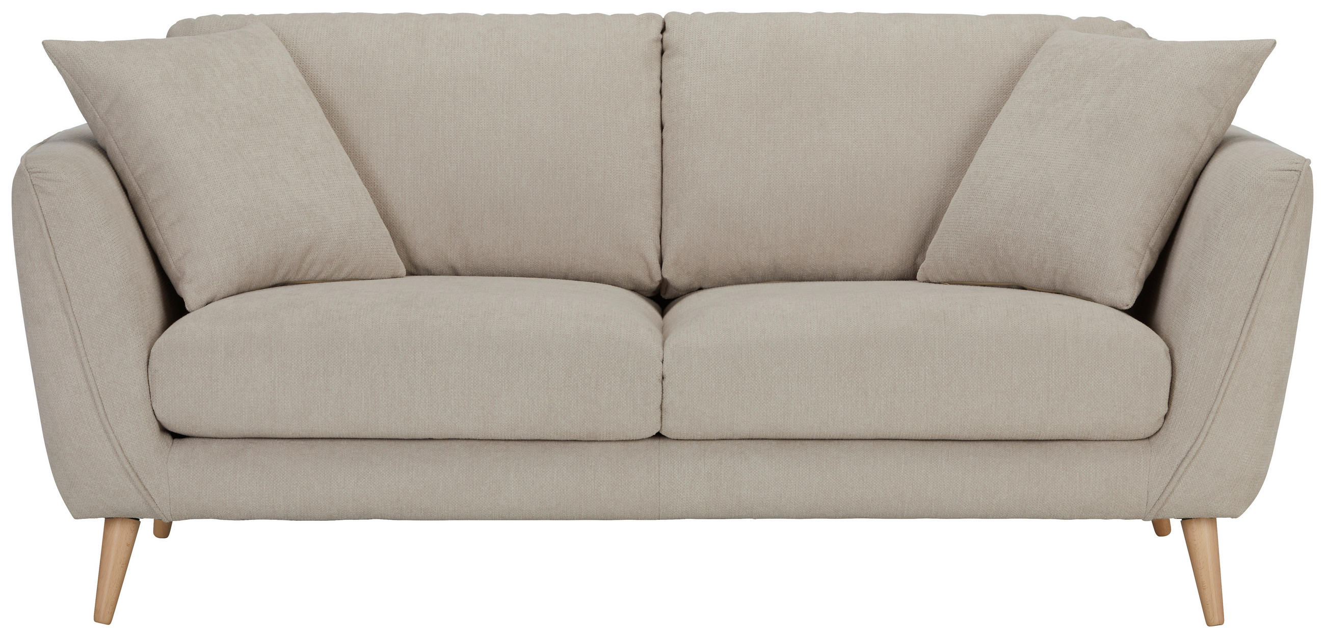 2-SITS SOFFA i textil beige  - beige/naturfärgad, Romantik / Lanthus, textil (190/70/47/97cm) - MID.YOU