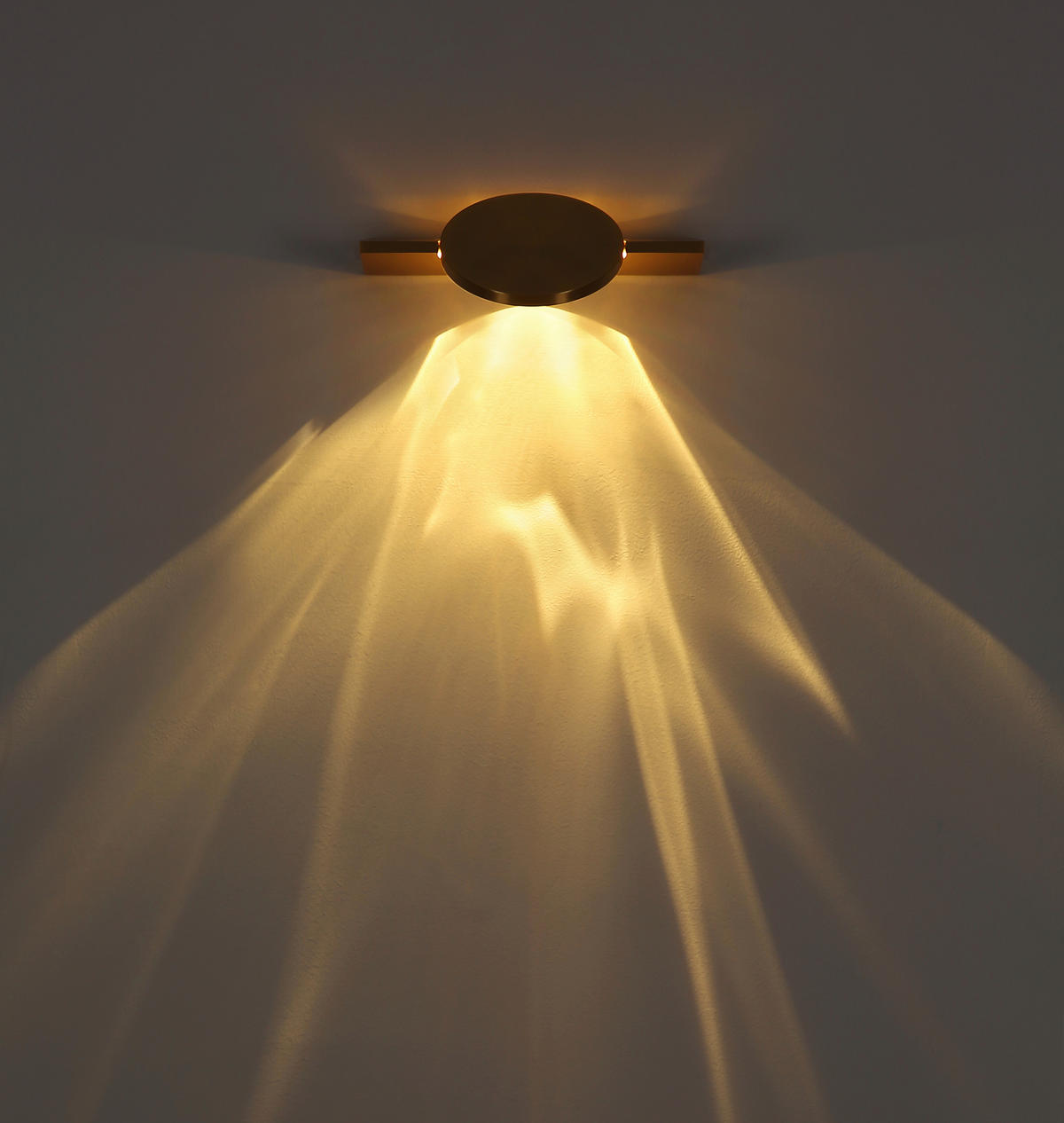 LED-WANDLEUCHTE Jasper 10/28 cm  - Messingfarben, Design, Metall (10/28cm) - Globo