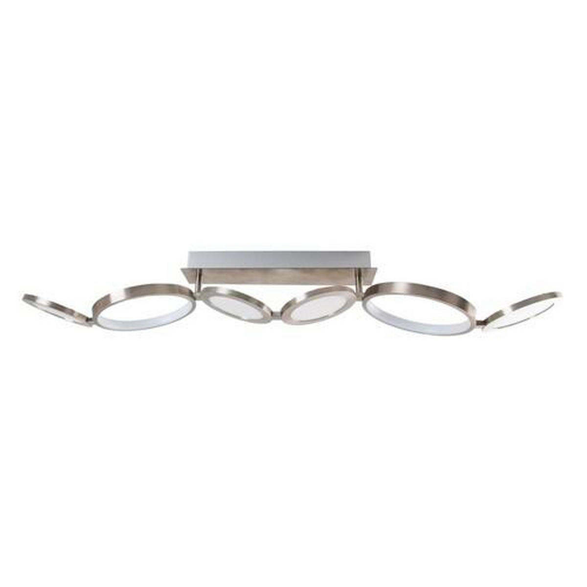 LED-DECKENLEUCHTE 100 cm   - Silberfarben, Design, Kunststoff/Metall (100cm) - Näve