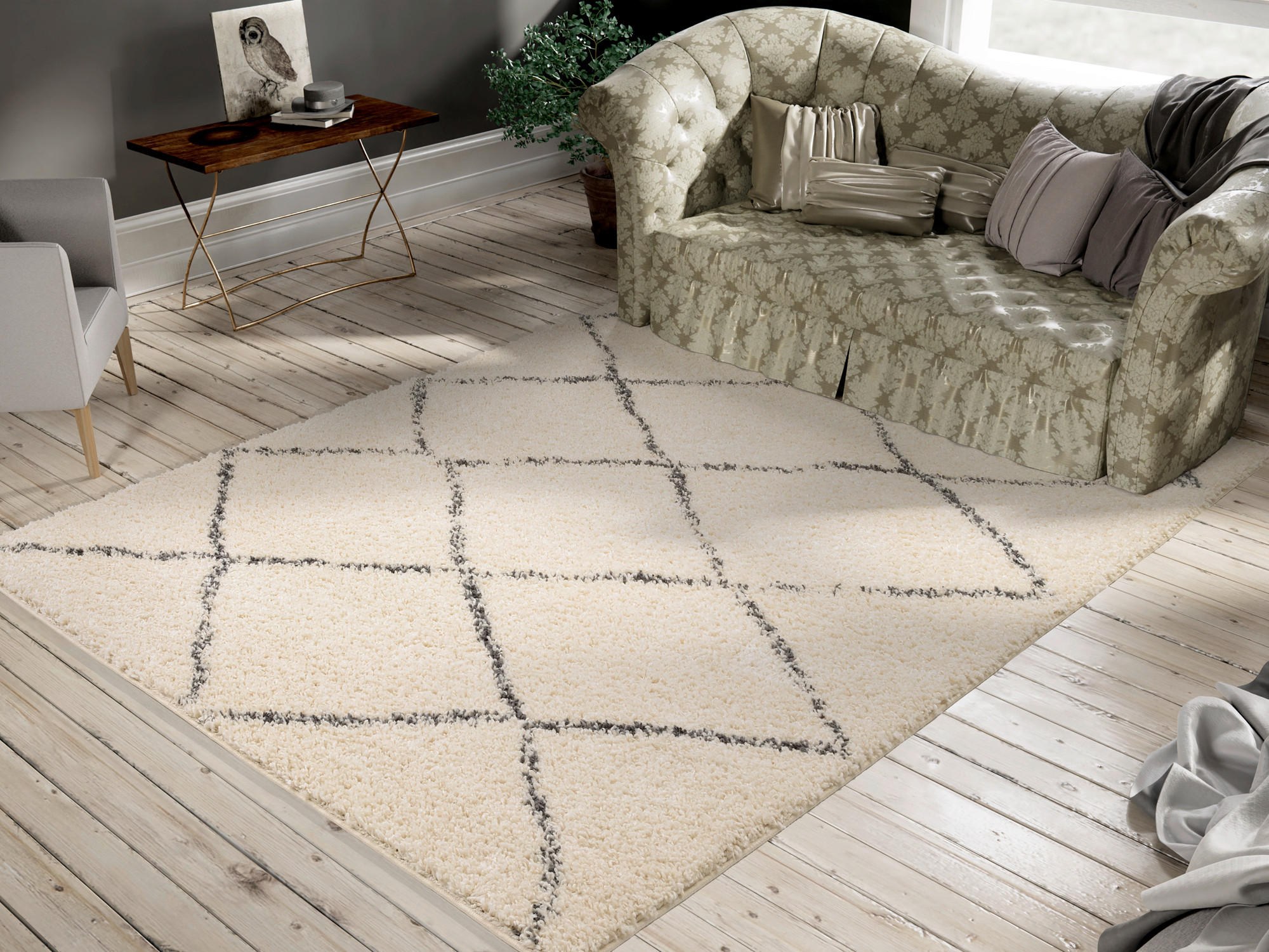 HOCHFLORTEPPICH 120/170 cm Gelb  - Gelb, Design, Textil (120/170cm) - Novel