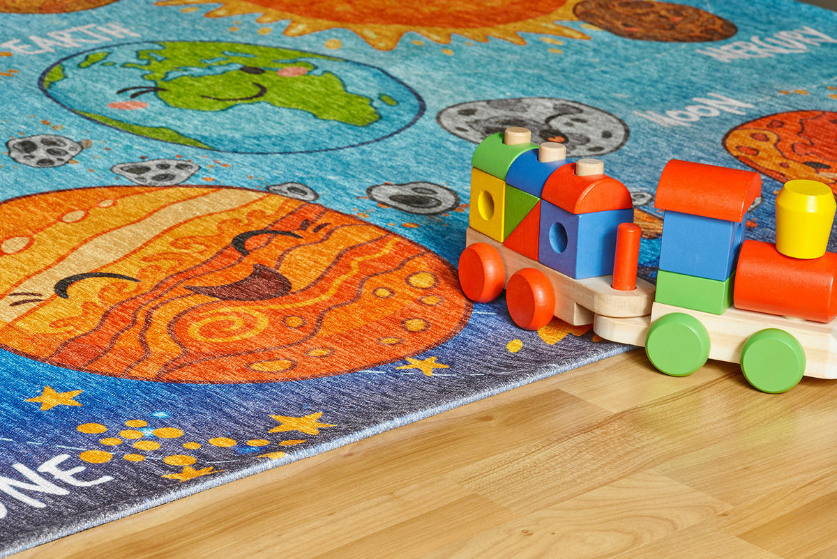 KINDERTEPPICH 80/120 cm  - Blau, Design, Textil (80/120cm) - Ben'n'jen