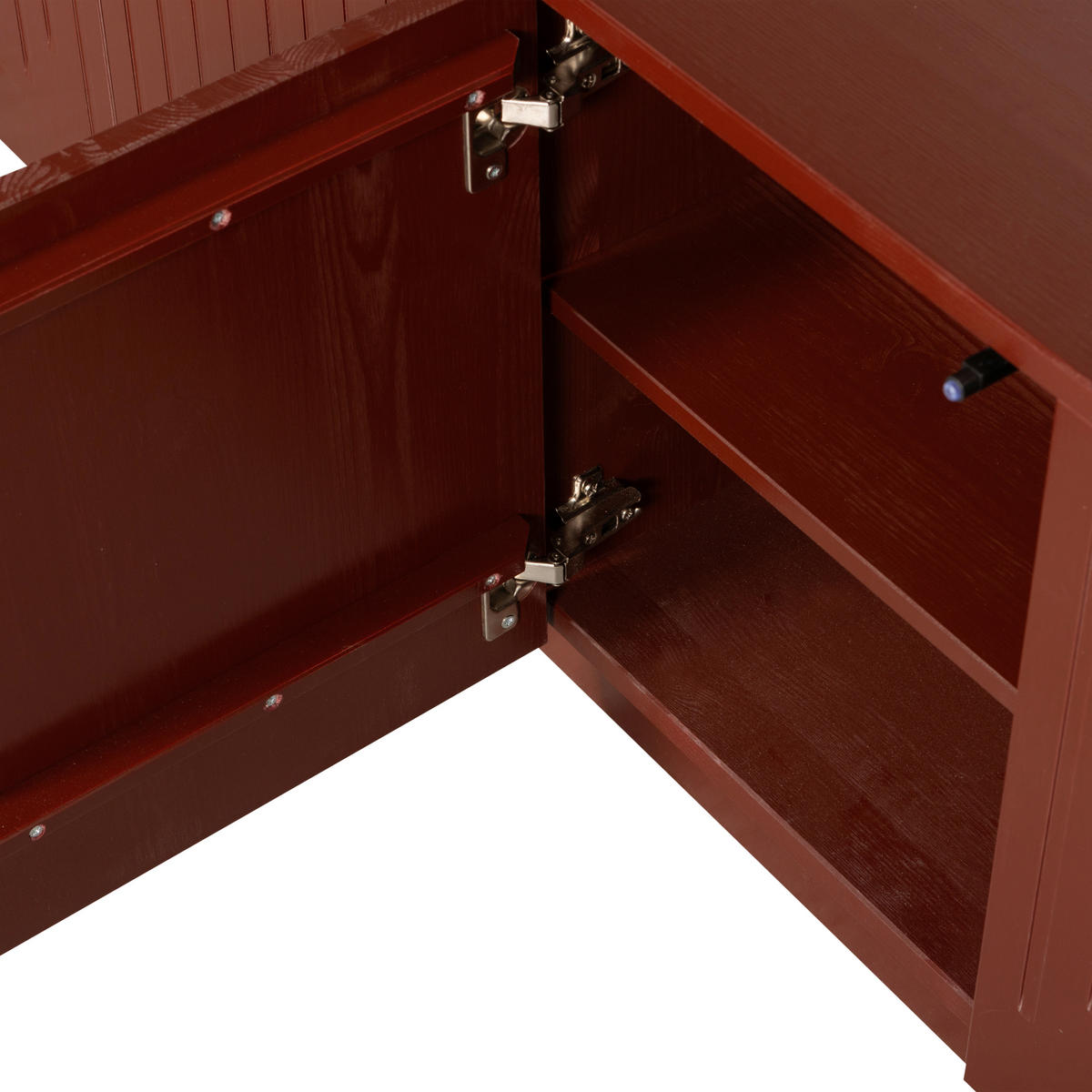 LOWBOARD Pencil  in 180/52/40 cm  - Dunkelrot, Design, Holz (180/52/40cm) - Livetastic
