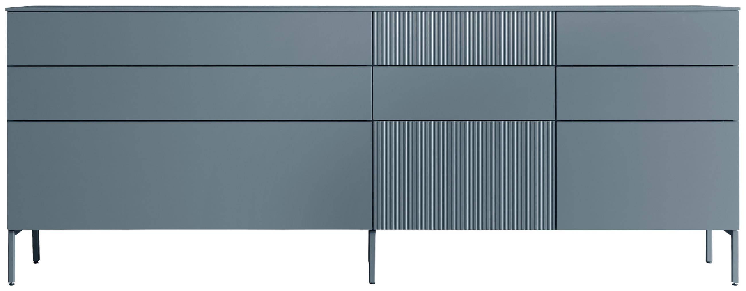 SIDEBOARD Blaugrau  240/91/45 cm  - Blaugrau, Design, Holzwerkstoff/Metall (240/91/45cm) - Schöner Wohnen
