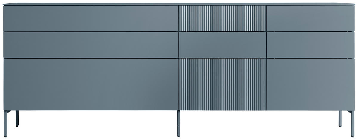 SIDEBOARD Blaugrau  240/91/45 cm  - Blaugrau, Design, Holzwerkstoff/Metall (240/91/45cm) - Schöner Wohnen