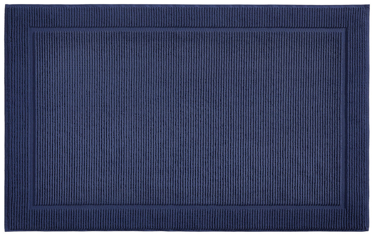 FÜRDŐSZOBASZŐNYEG  60/100 cm  sötétkék   - sötétkék, Basics, textil (60/100cm) - Bio:Vio