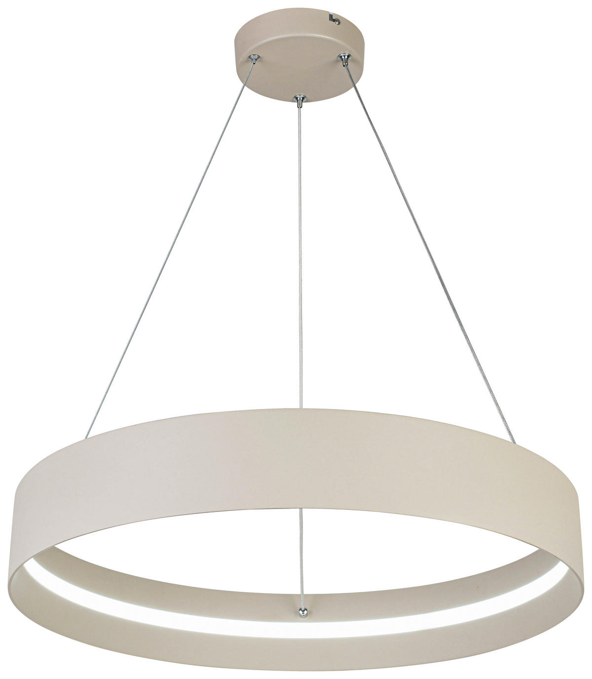 HÄNGELEUCHTE 58,4/120 cm   - Sandfarben/Weiß, Trend, Kunststoff/Metall (58,4/120cm) - Collet's Monde