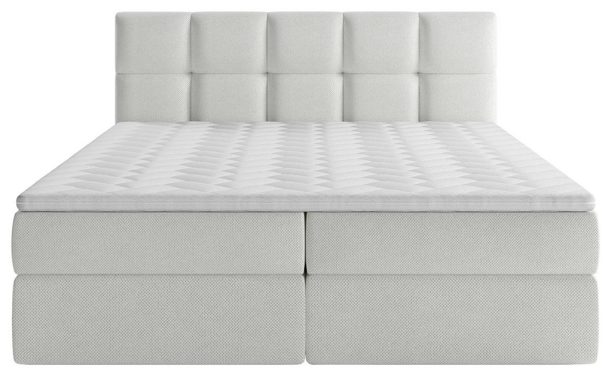 BOXBETT 180/220 cm  in Weiss  - Weiss/Schwarz, Modern, Holz/Holzwerkstoff (180/220cm) - MID.YOU