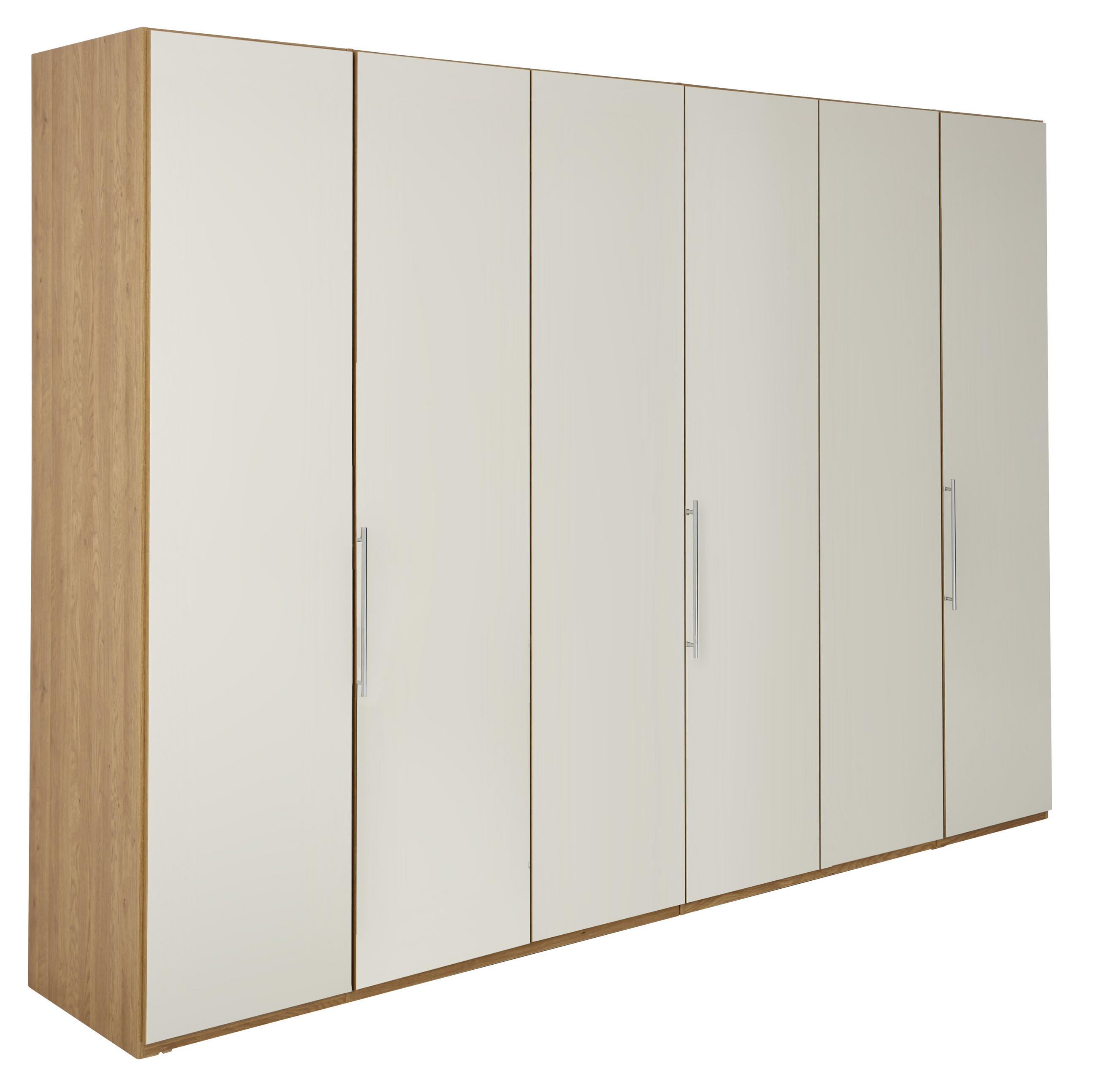 FALTTÜRENSCHRANK 300/216/58 cm 6-türig  - Chromfarben/Champagner, KONVENTIONELL, Glas/Holz (300/216/58cm) - Dieter Knoll