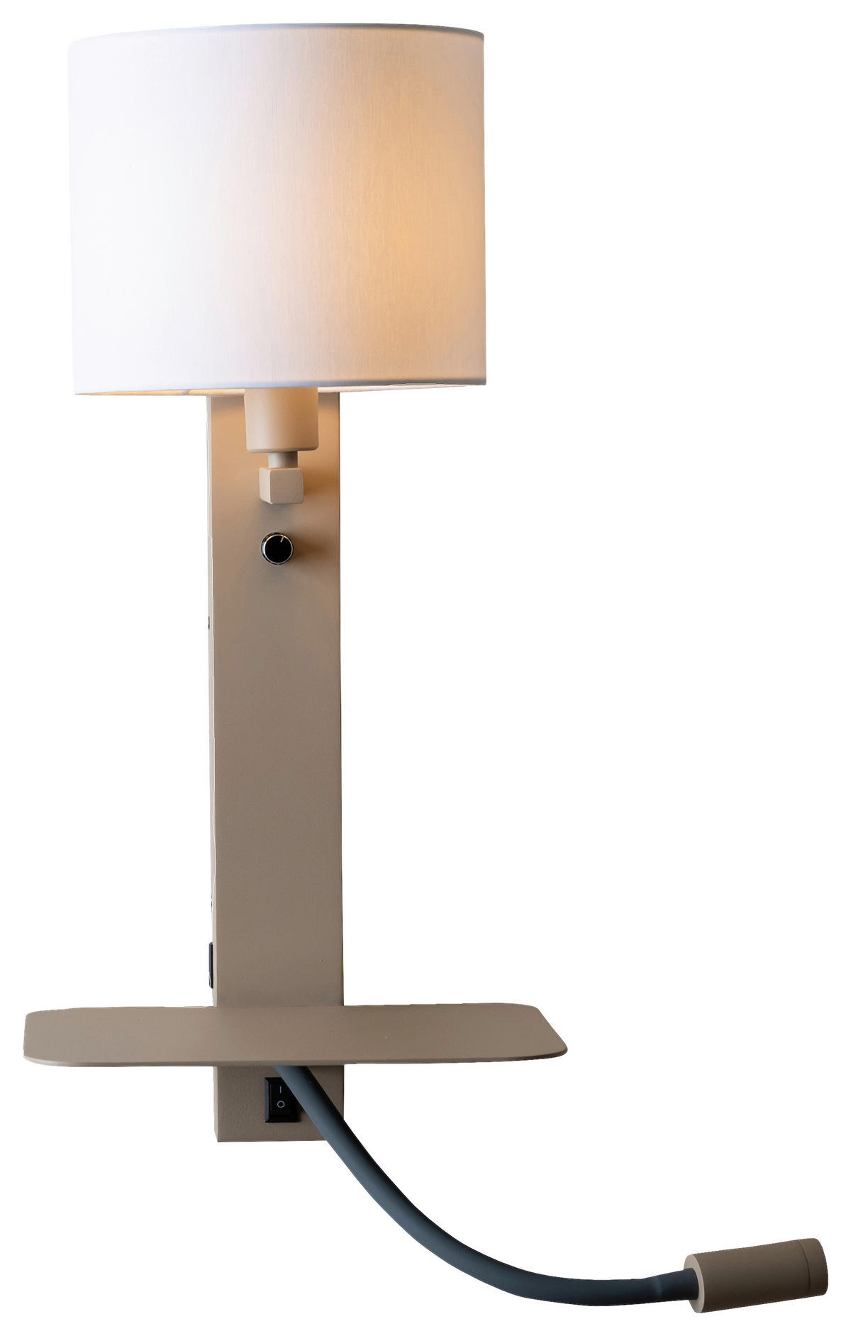 NÁSTENNÉ SVIETIDLO, 23,6/22/52 cm - biela, Design, textil (23,6/22/52cm) - It's about Romi