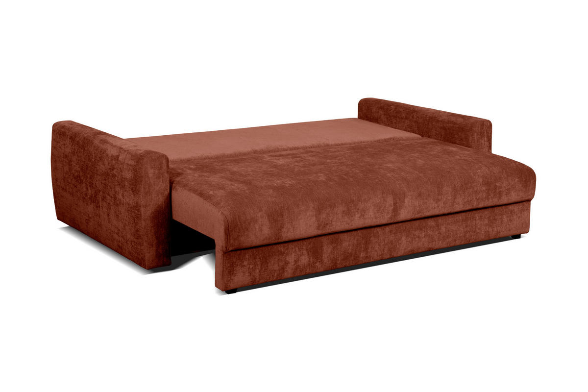 SCHLAFSOFA Chenille Rostfarben  - Rostfarben, Design, Textil (238/90/116cm) - Livetastic