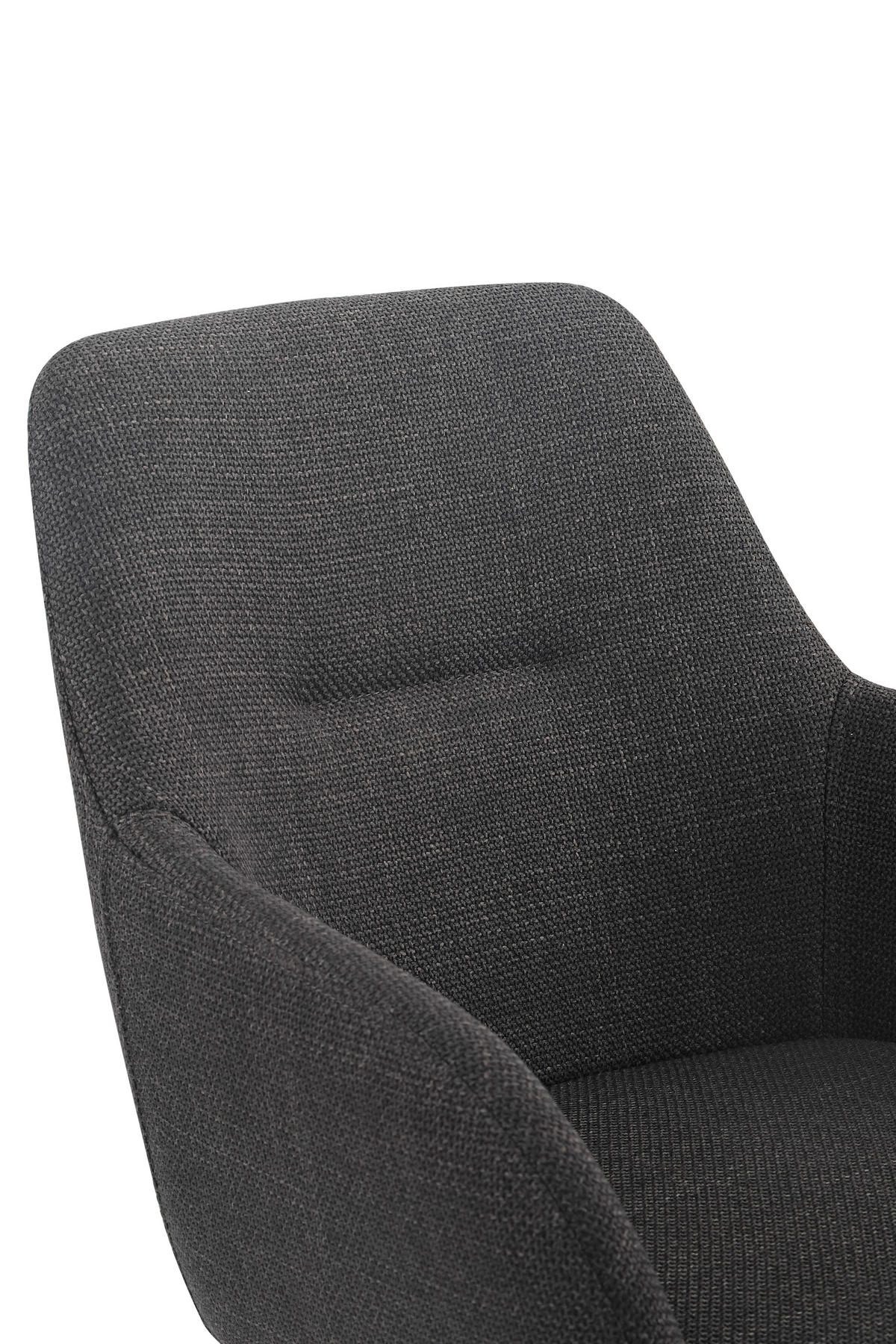 ARMLEHNSTUHL-SET 2 Stück  in Stahl Webstoff, Mikrofaser  - Anthrazit/Schwarz, MODERN, Textil/Metall (56/83/60cm) - MID.YOU