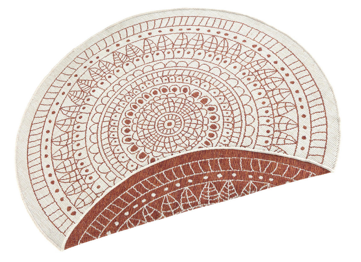 OUTDOORTEPPICH 200 cm Twin Creme, Terracotta  - Terracotta/Creme, Design, Kunststoff (200cm) - Hanse Home