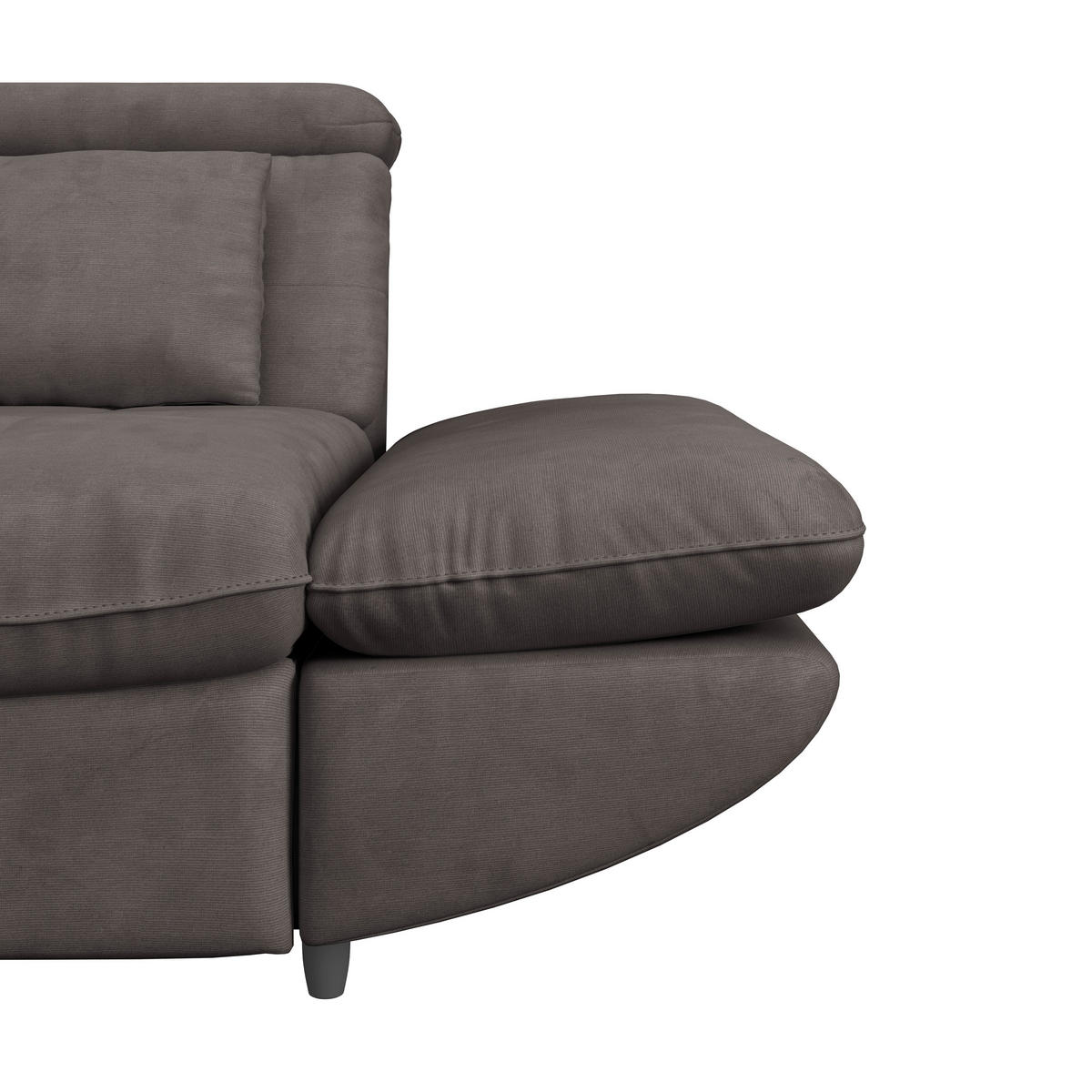 WOHNLANDSCHAFT in Mikrofaser Dunkelbraun  - Dunkelbraun/Schwarz, Modern, Kunststoff/Textil (311/233cm) - MID.YOU