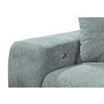 ECKSOFA Hellblau Chenille  - Schwarz/Hellblau, KONVENTIONELL, Kunststoff/Textil (268/172cm) - Carryhome