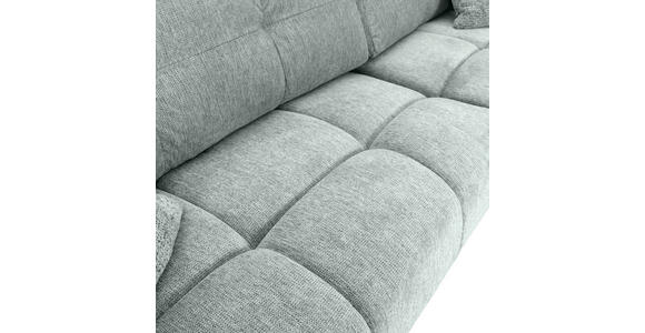 ECKSOFA in Flachgewebe Hellgrau  - Hellgrau/Schwarz, KONVENTIONELL, Textil/Metall (295/180cm) - Carryhome