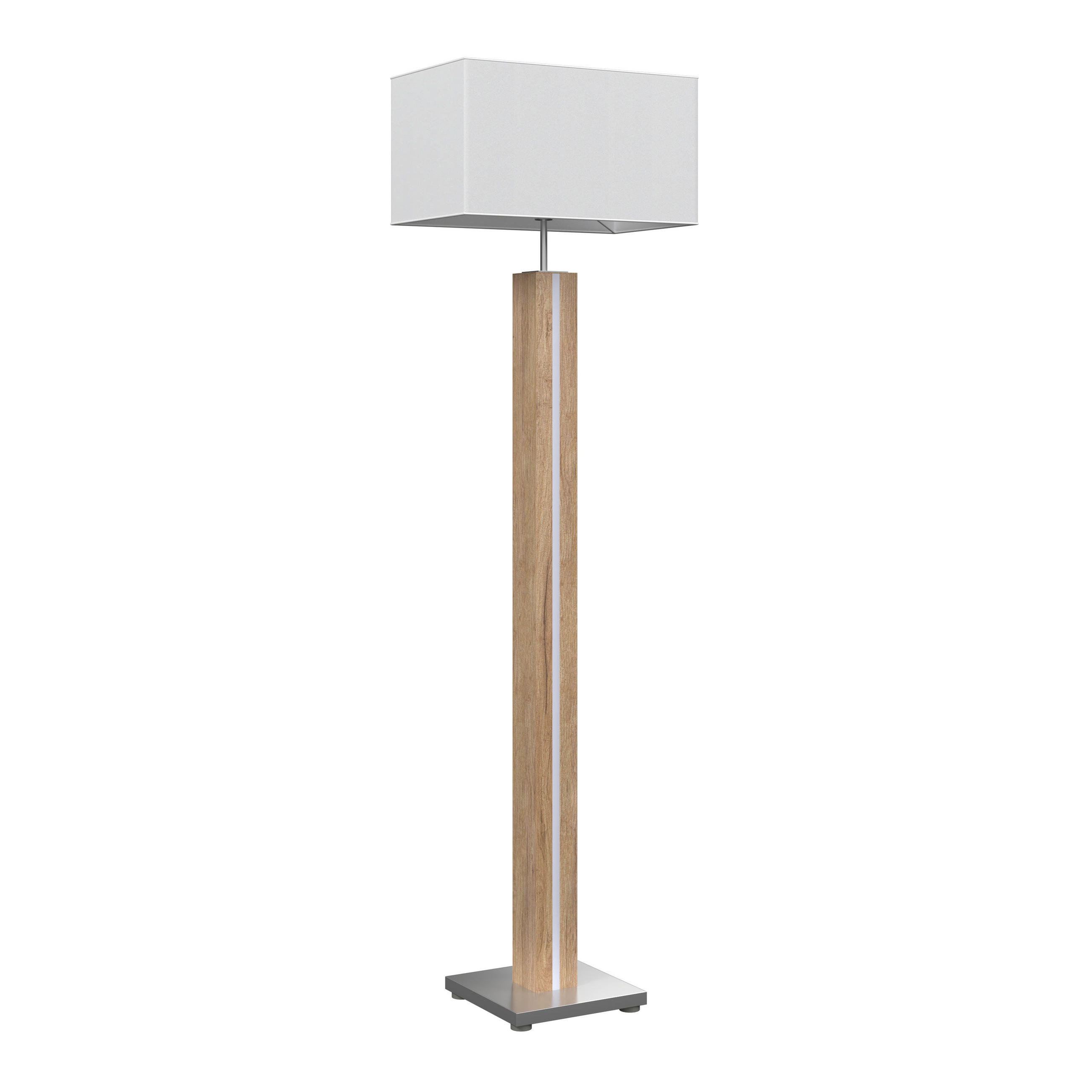 STEHLEUCHTE 40/27/150 cm    - Silberfarben/Weiß, Design, Holzwerkstoff/Textil (40/27/150cm)