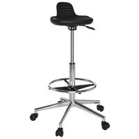 BÜROHOCKER 32/74/35 cm  - Chromfarben/Schwarz, MODERN, Kunststoff/Metall (32/74/35cm) - MID.YOU