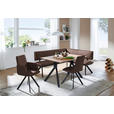 ECKBANK 180/140 cm  in Schwarz, Hellbraun  - Hellbraun/Schwarz, MODERN, Textil/Metall (180/140cm) - Cantus
