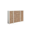 AKTENSCHRANK Weiß, Eichefarben  - Eichefarben/Weiß, MODERN, Holzwerkstoff (172,6/113,6/33cm) - MID.YOU