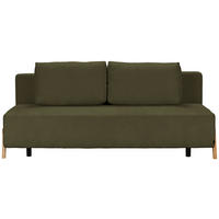 SCHLAFSOFA  mit Stoffauswahl, Liegefunktion, Schlafen auf Sitzhöhe Mikrofaser Olivgrün  - Naturfarben/Olivgrün, Design, Holz/Textil (211/88/102cm) - Niels Andersson
