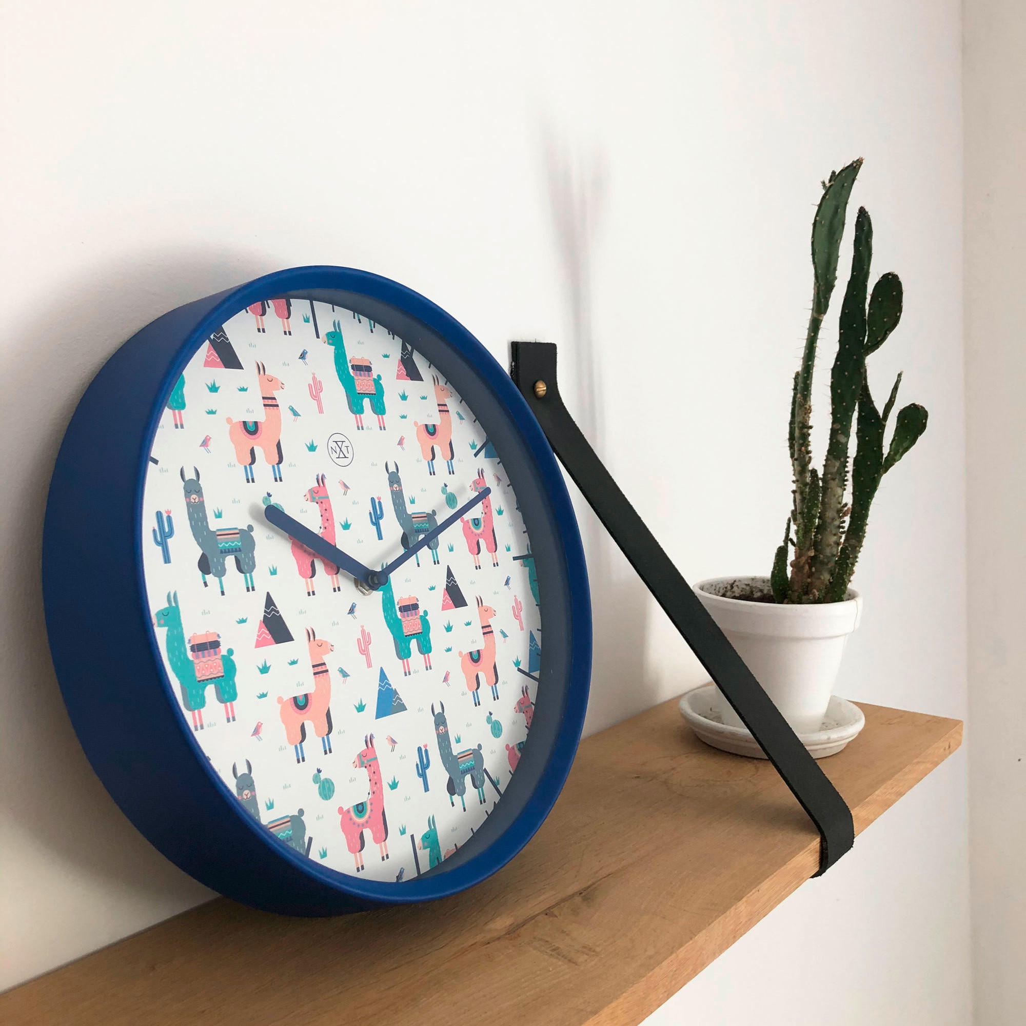 WANDUHR 30/30/5,5 cm   - Blau/Multicolor, Basics, Kunststoff (30/30/5,5cm)