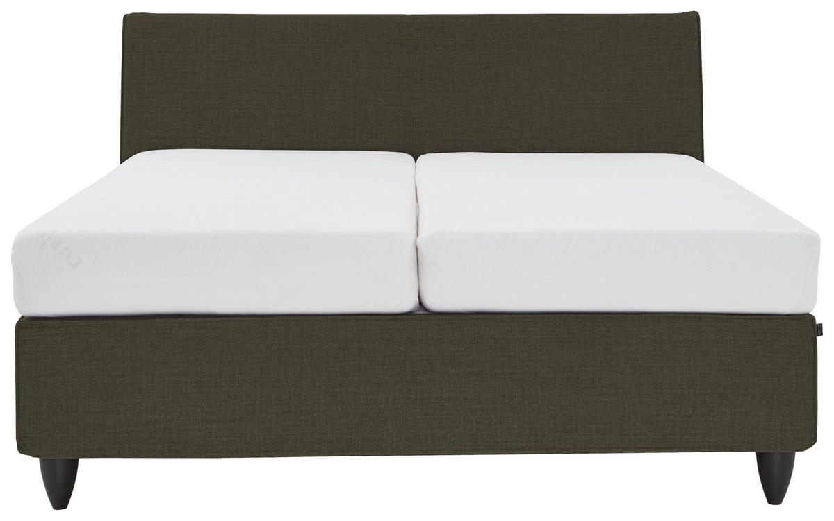 BOXSPRINGBETT 160/200 cm  in Braun  - Schwarz/Braun, Design, Holzwerkstoff/Kunststoff (160/200cm) - RUF Betten