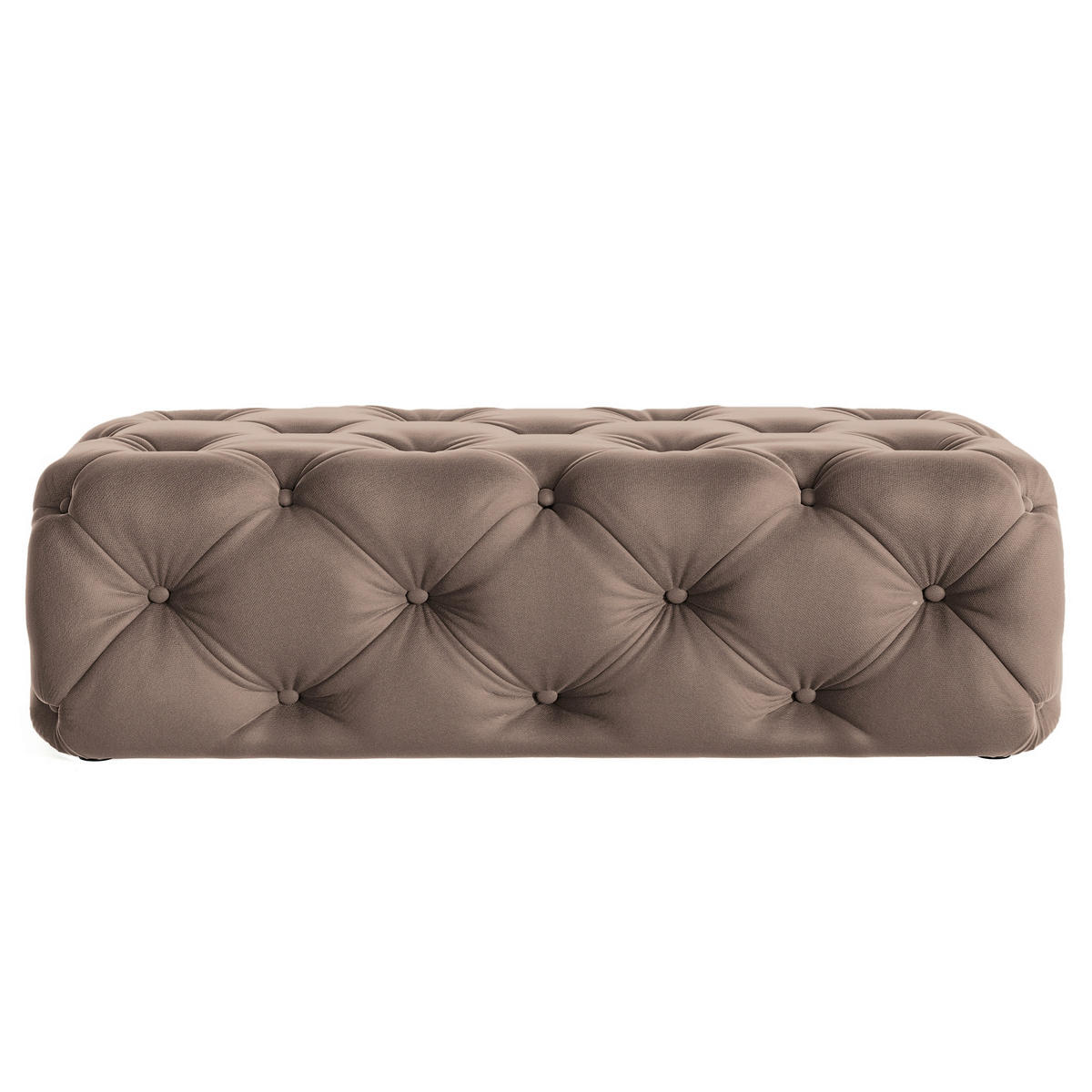 HOCKER in Textil Braun  - Schwarz/Braun, Design, Kunststoff/Textil (130/39/65cm) - P & B