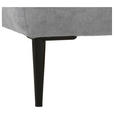 ECKSOFA  in Velours Hellgrau  - Hellgrau/Schwarz, KONVENTIONELL, Textil/Metall (226/155cm) - Carryhome