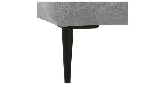 ECKSOFA  in Velours Hellgrau  - Hellgrau/Schwarz, KONVENTIONELL, Textil/Metall (226/155cm) - Carryhome