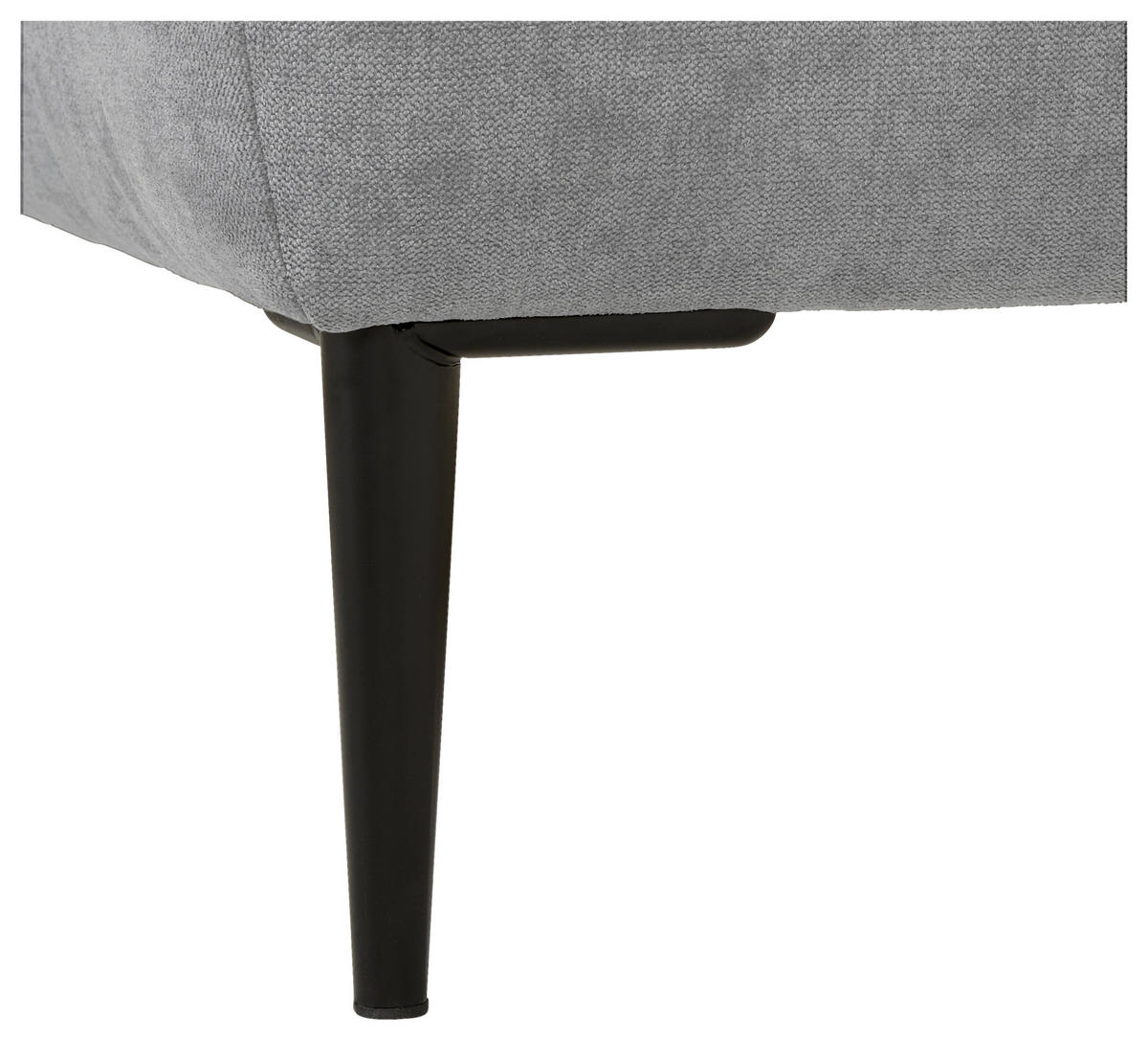 KUTNA GARNITURA tekstil  svijetlo siva   - svijetlo siva/crna, Konvencionalno, tekstil/metal (226/155cm) - Carryhome