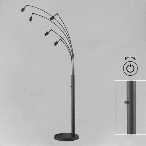 STEHLEUCHTE - Schwarz, Basics, Metall (180cm) - Fischer & Honsel