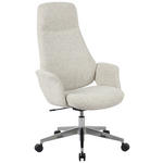 CHEFSESSEL Webstoff Chromfarben, Beige  - Chromfarben/Beige, Design, Kunststoff/Textil (80/117/126.5/59cm) - Novel