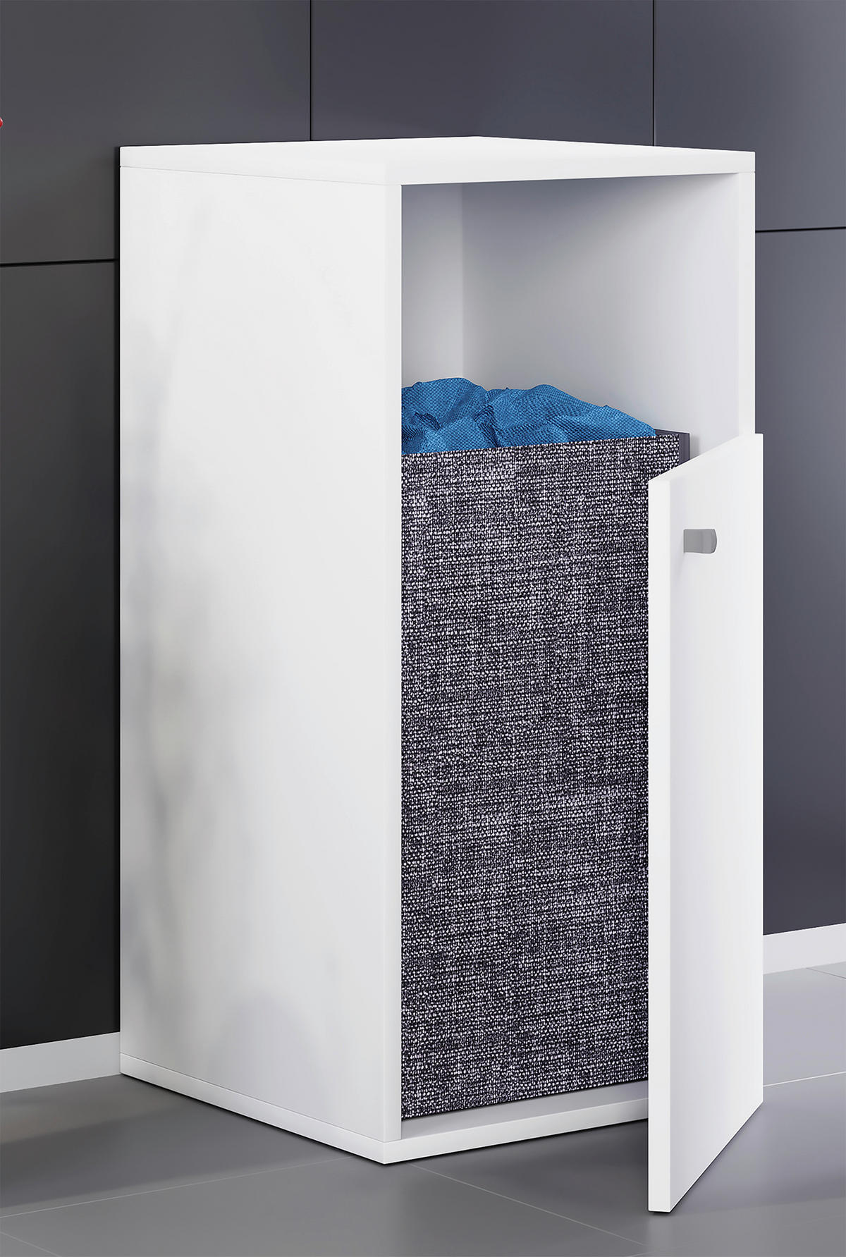 UNTERSCHRANK 40/74/39 cm   - Silberfarben/Weiß, MODERN, Holzwerkstoff/Kunststoff (40/74/39cm) - MID.YOU