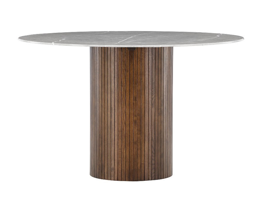 MATBORD i trä, glas, trämaterial  120/74 cm  - grå/mörkbrun, Design, trämaterial/trä (120/74cm) - Niels Andersson
