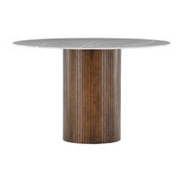 MATBORD i trämaterial, trä, glas  120/74 cm  - grå/mörkbrun, Design, trämaterial/trä (120/74cm) - Niels Andersson