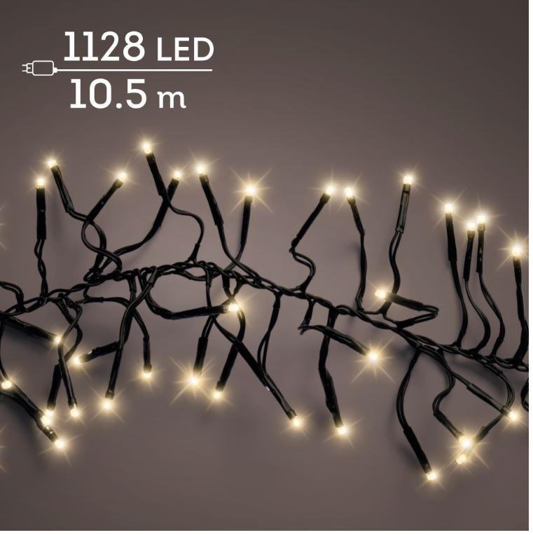SVETLOBNA GIRLANDA     2700-3000 K   - črna, Basics, kovina/umetna masa (1050cm) - X-Mas