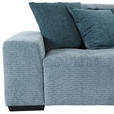 ECKSOFA Blau, Petrol Flachgewebe  - Blau/Petrol, KONVENTIONELL, Holz/Textil (270/190cm) - Carryhome