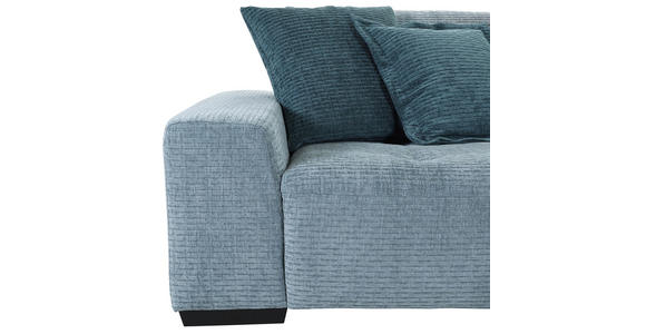 ECKSOFA Blau, Petrol Flachgewebe  - Blau/Petrol, KONVENTIONELL, Holz/Textil (270/190cm) - Carryhome