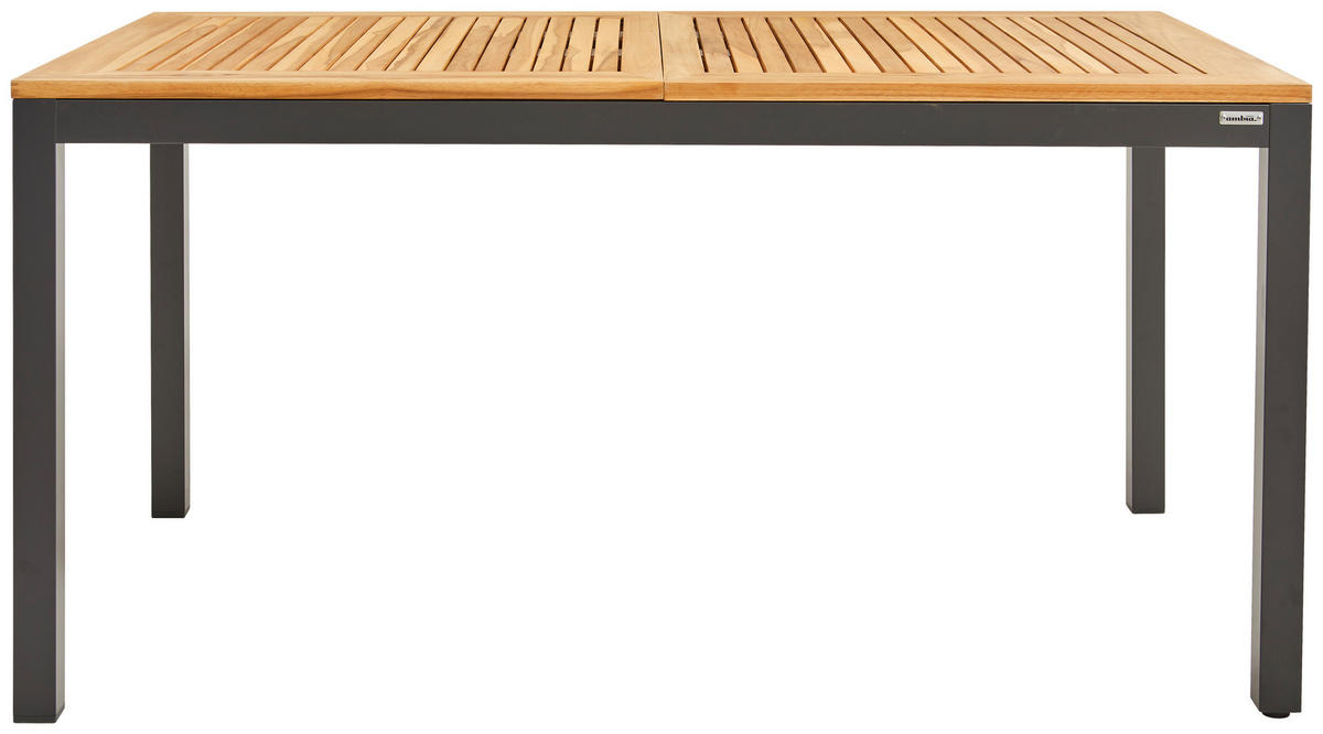 STOL VRTNI  antracit, prirodne boje  drvo, metal      - prirodne boje/antracit, Basics, drvo/metal (150-210/90/74cm) - Ambia Garden
