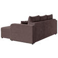 ECKSOFA  in Cord Braun  - Schwarz/Braun, KONVENTIONELL, Kunststoff/Textil (238/144cm) - Carryhome