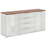 SIDEBOARD  in 170/82/44 cm  - Weiß Hochglanz/Schwarz, Basics, Holzwerkstoff/Kunststoff (170/82/44cm) - Carryhome