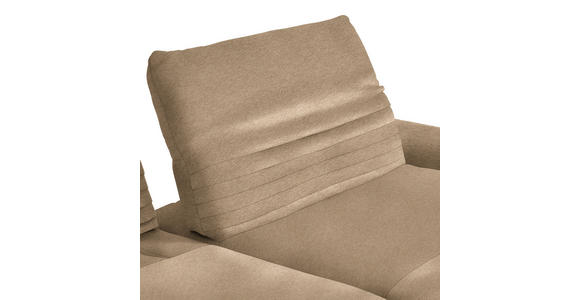 ECKSOFA  in Teddystoff Braun  280/170-195 cm  - Schwarz/Braun, Design, Textil/Metall (280/170-195cm) - Dieter Knoll