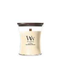 MIRISNA SVEĆA  pastelno plava  - pastelno plava, Osnovno, staklo/drvo (10/11/10cm) - WoodWick