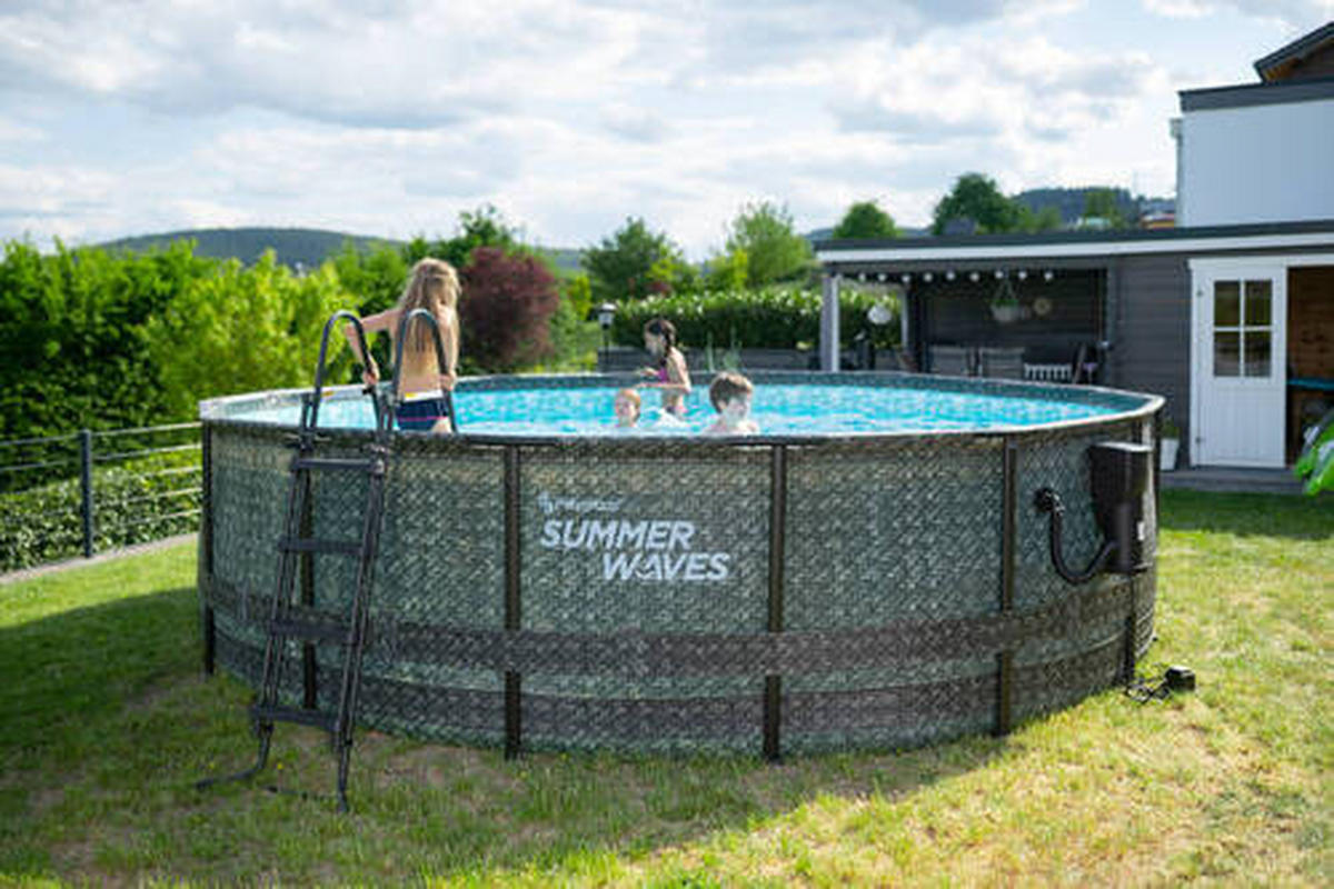 POOL PGP4A01648B 488/122 cm  - Grau, KONVENTIONELL, Kunststoff (488/122cm)